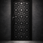 Modern Laser-Cut Steel Door