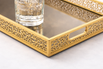 Decorative Laser Cut Gold Serving Tray - Image 4